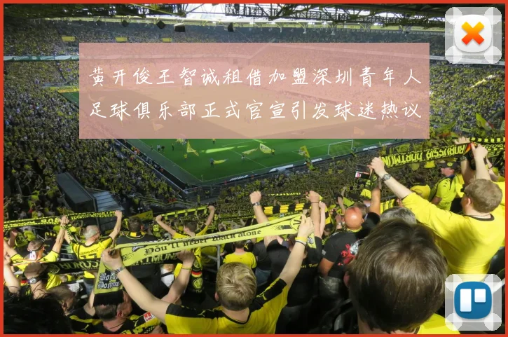 黄开俊王智诚租借加盟深圳青年人足球俱乐部正式官宣引发球迷热议